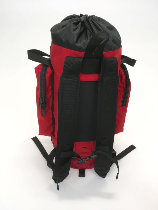 Back view of red Anderson Rescue Solutions Breakout Rope Bag
