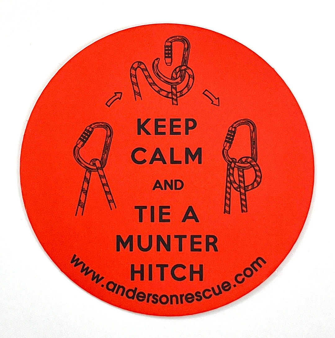 "Keep Calm and Tie a Munter Hitch" Sticker