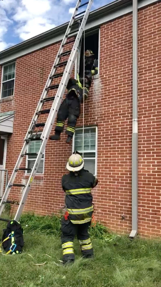 Firemen training with the Fireground Special Operations Rope Bag