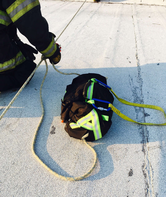 Fireman using Anderson Rescue Solutions Fireground Special Operations Roof Ops Kit