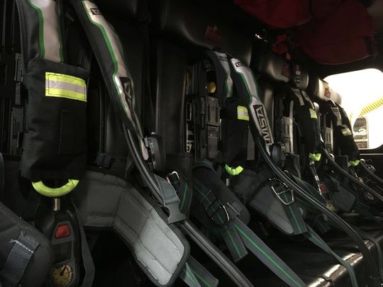 Anderson Rescue Solutions fire and rescue rapid deployment bags in firetruck