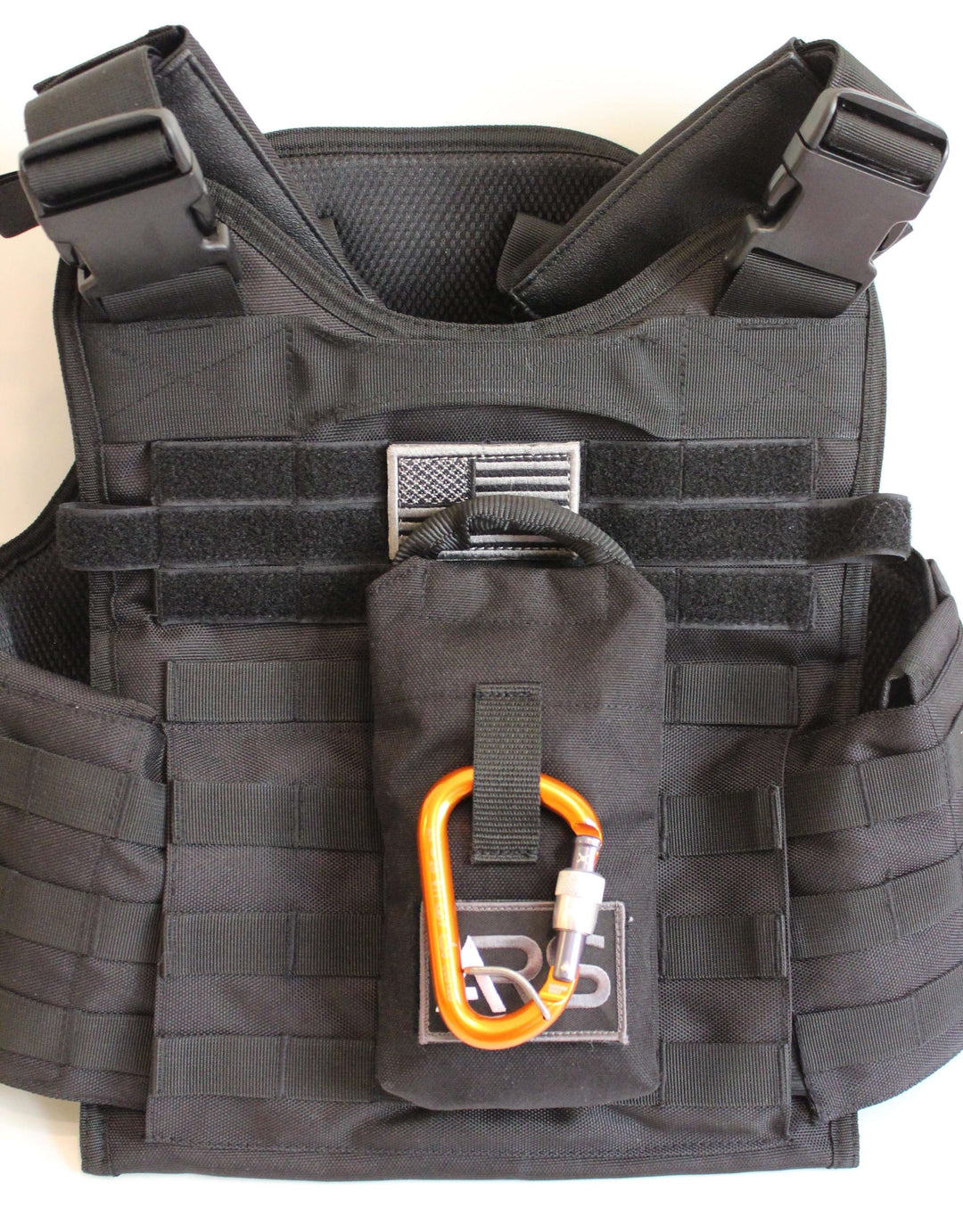 Tactical Rapid Deployment Bag on tactical vest