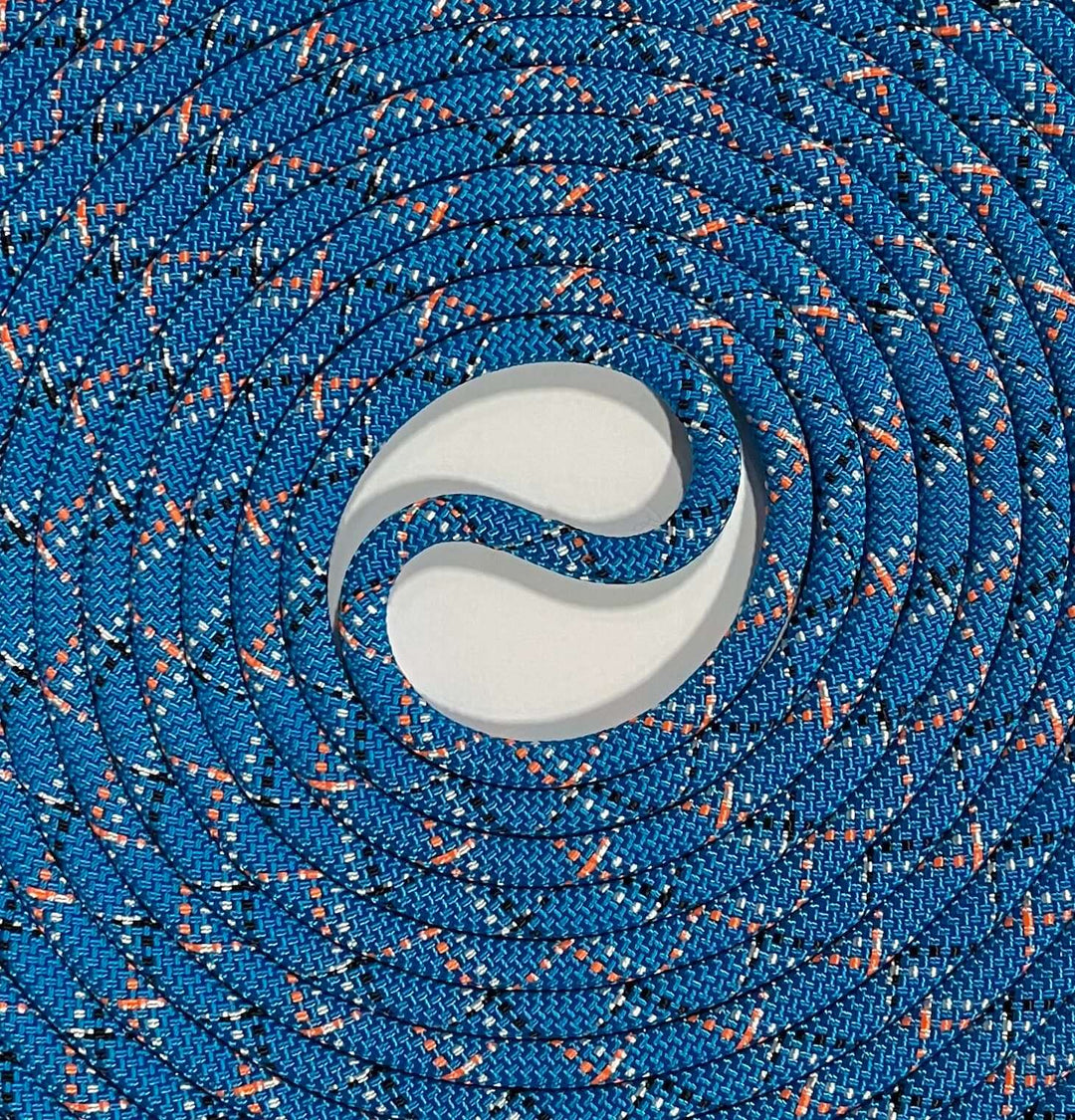 blue sterling rope coiled